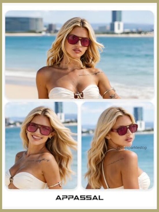 Vintage Square Aviator Sunglasses UV400 main image 5
